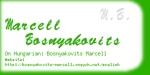 marcell bosnyakovits business card